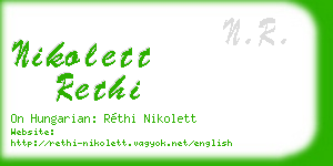nikolett rethi business card
